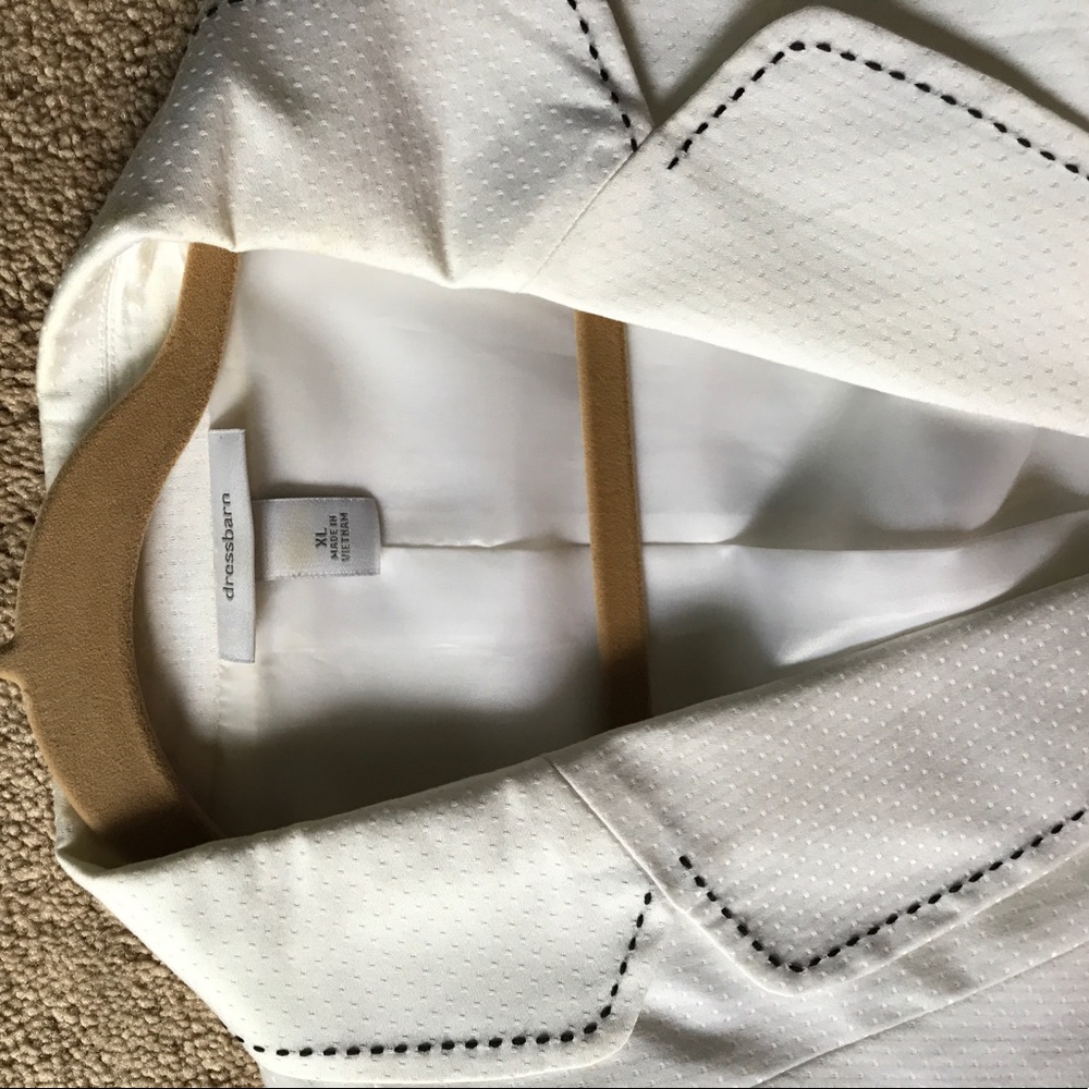 Dress Barn white textured blazer.