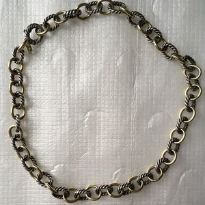David Yurman necklace silver and gold