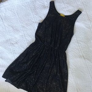 Dee Elle navy gold simmer dress