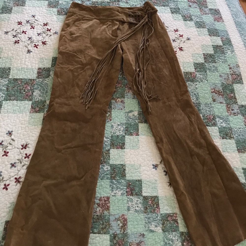 Leather Suede Pants