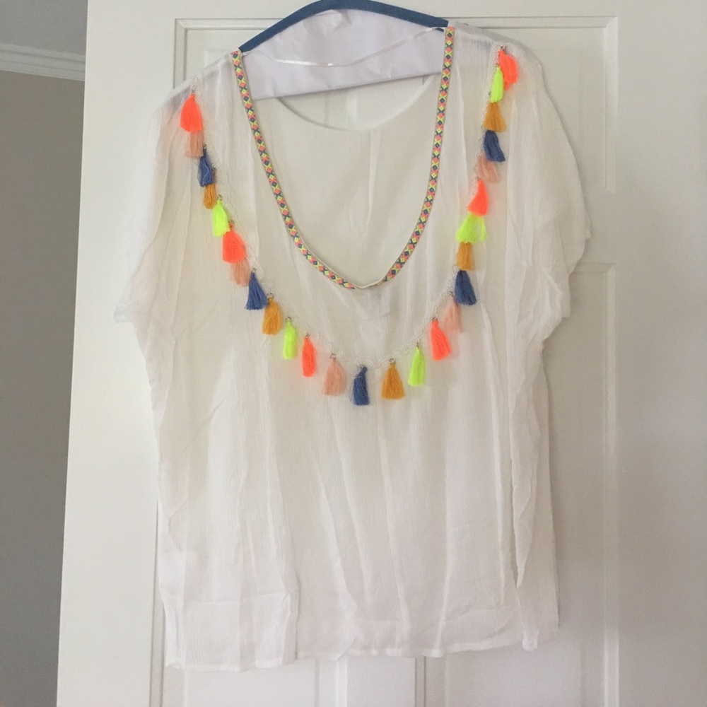 Golden Days Paris T Shirt with Tassels