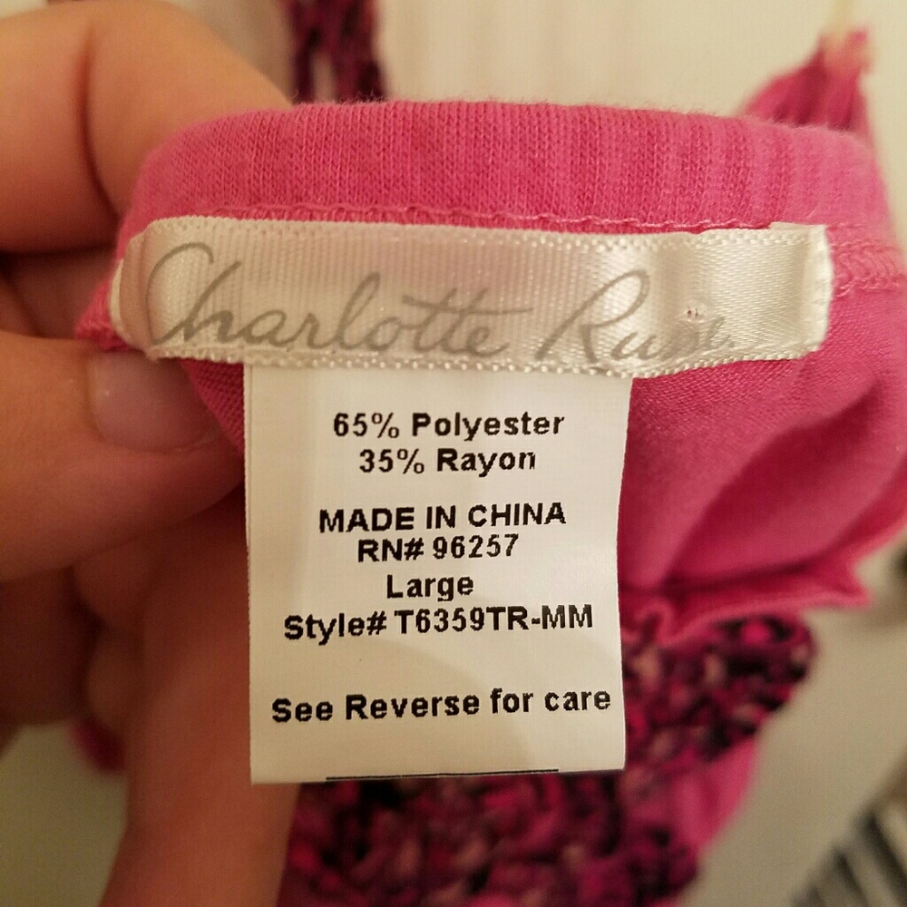 Pink Abstract Halter Top - Picture 3 of 4