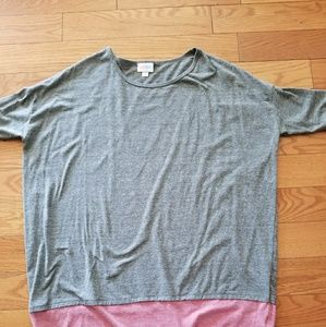 EUC Lularoe XS Irma, grey and pink!!