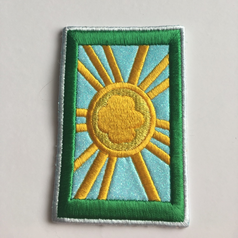 Embroidered sun patch