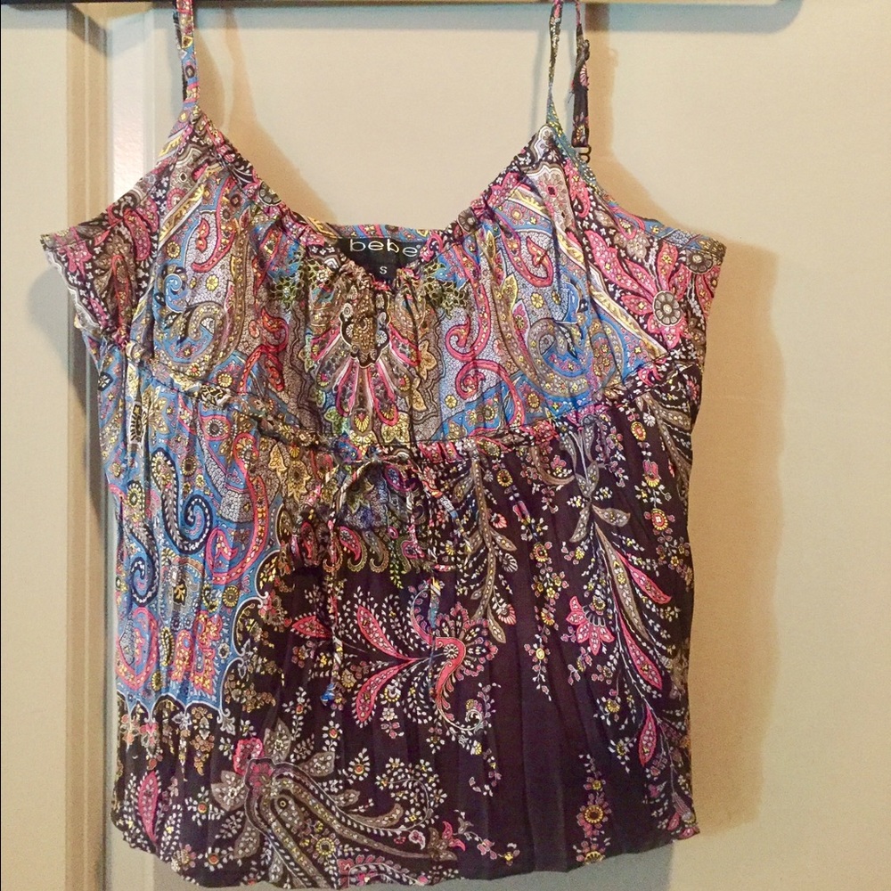 Bebe pleated crop top
