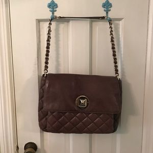 Kate Spade Quilted flap bag in gray