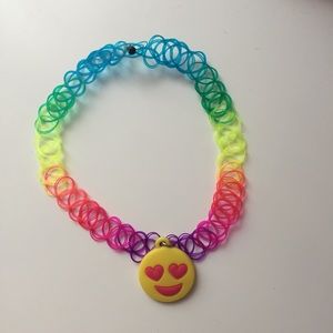 Justice Rainbow Emoji Choker
