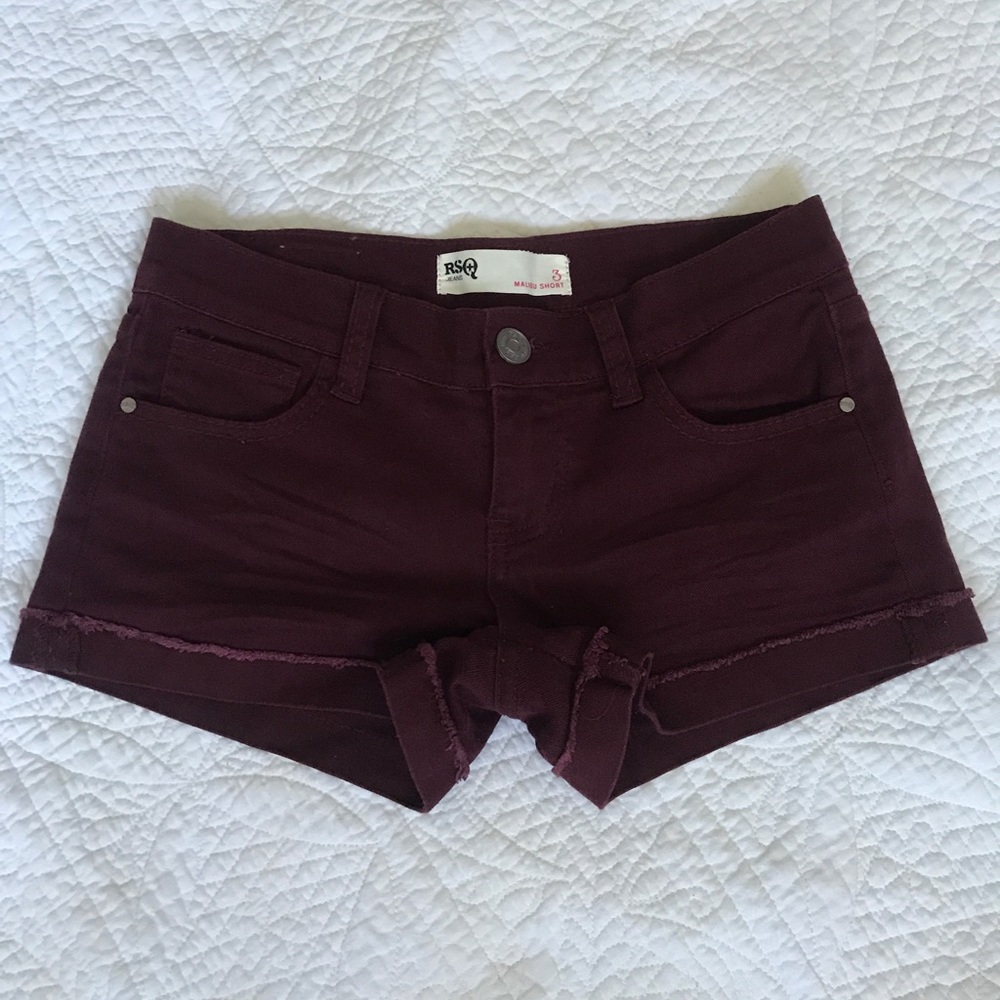 RSQ maroon shorts