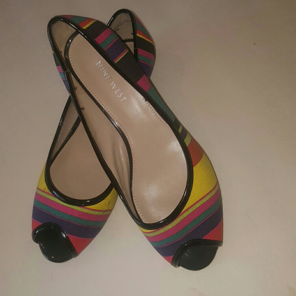 Nine West open toe flats
