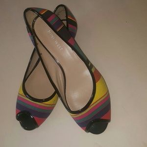 Nine West open toe flats