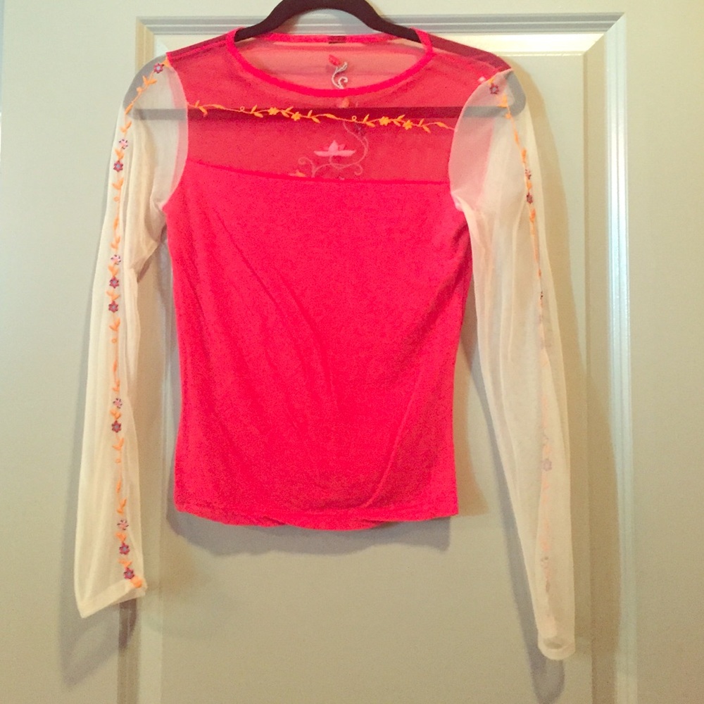 Long sleeve mesh shirt