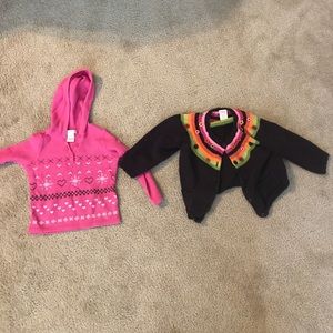 Old Navy sweater and Gymboree cardigan 18-24M