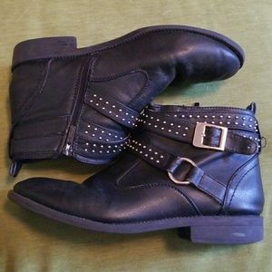 Vegan Leather Ankle Moto Boots!