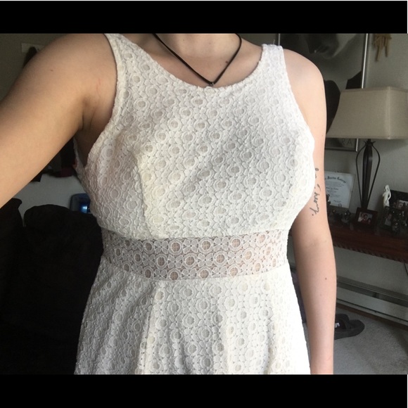 Little off-white dress(FITS SMALL!) - Picture 1 of 5