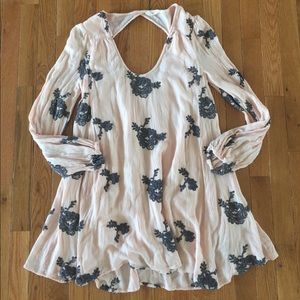 Free people pink gray Austin dress xs