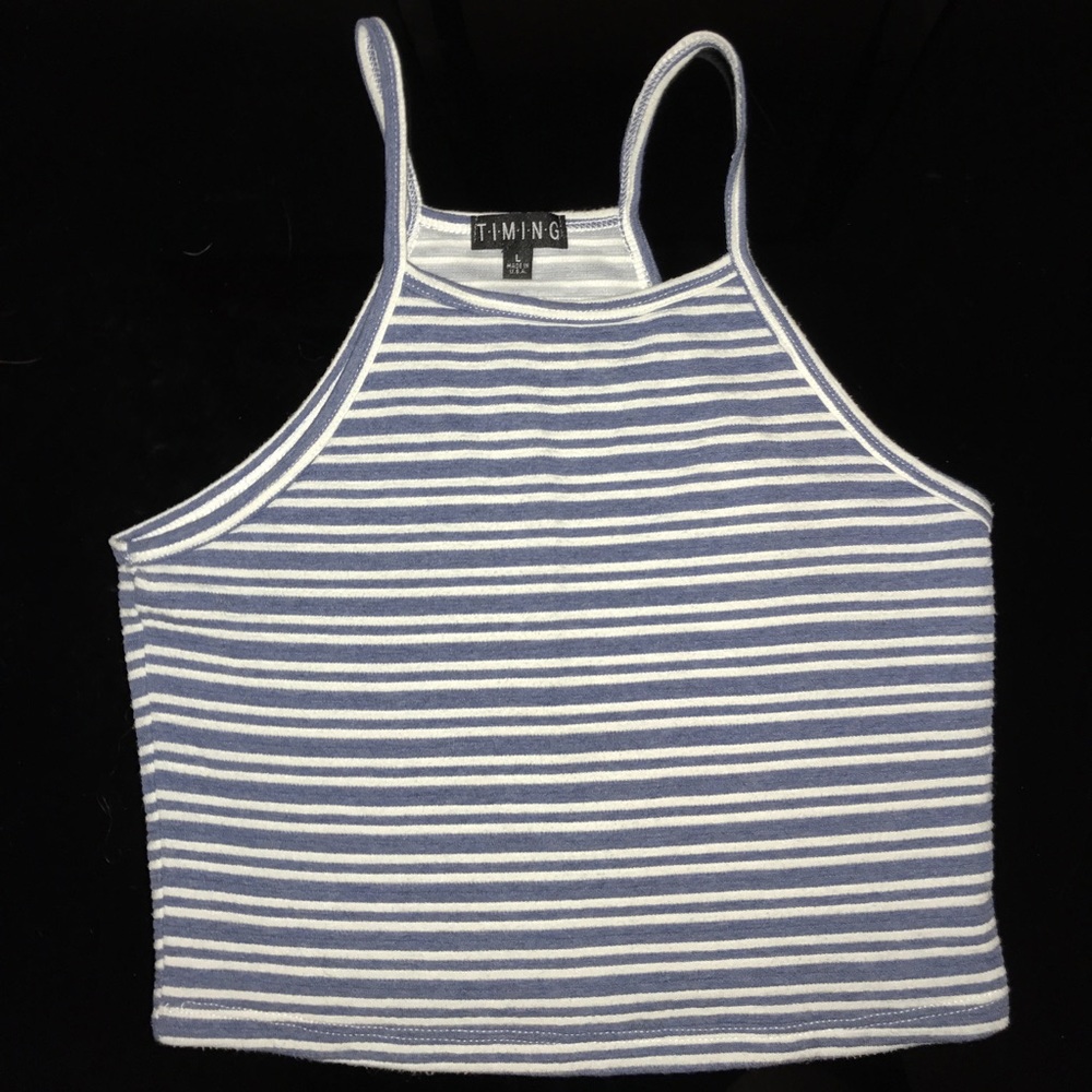 Striped crop tank