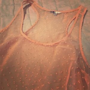 SALE!! Pink Sheer tank top