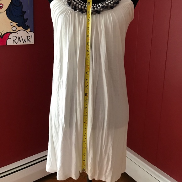 White, Beaded Halter Dress in sz Medium - Picture 6 of 6