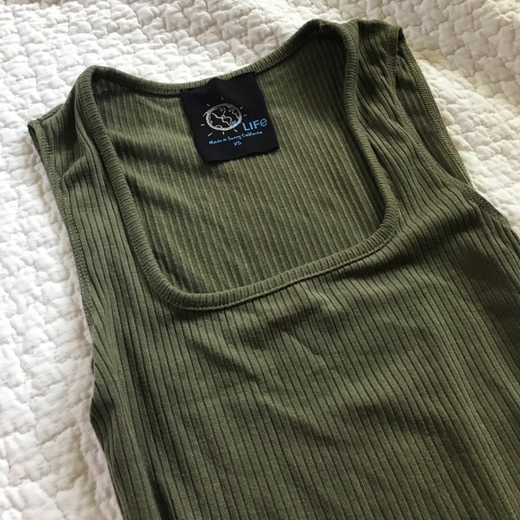 Blue Life by Planet Blue Ribbed Green Bodysuit - Picture 6 of 6