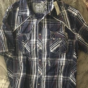 Buckle short sleeve flannel