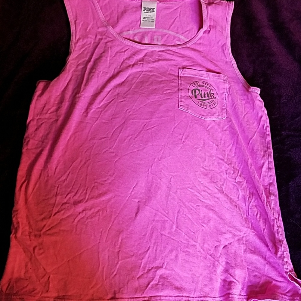 Pink sleeveless shirt