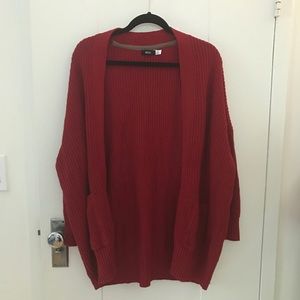 Oversized cotton cardigan