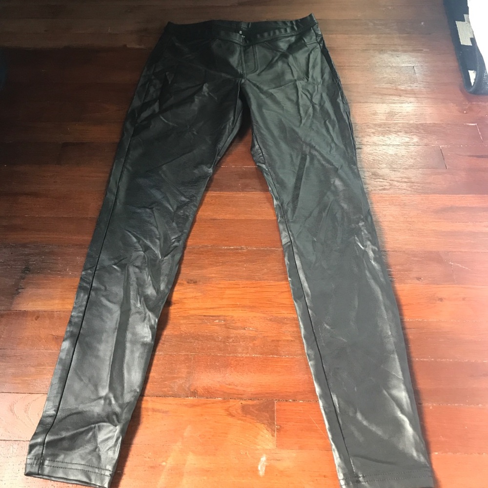 Black pleather pants