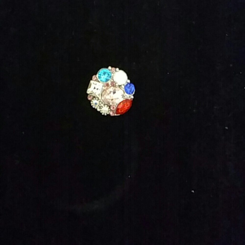 Pink Multicolor Rhinestones Ginger Snap - Picture 2 of 2