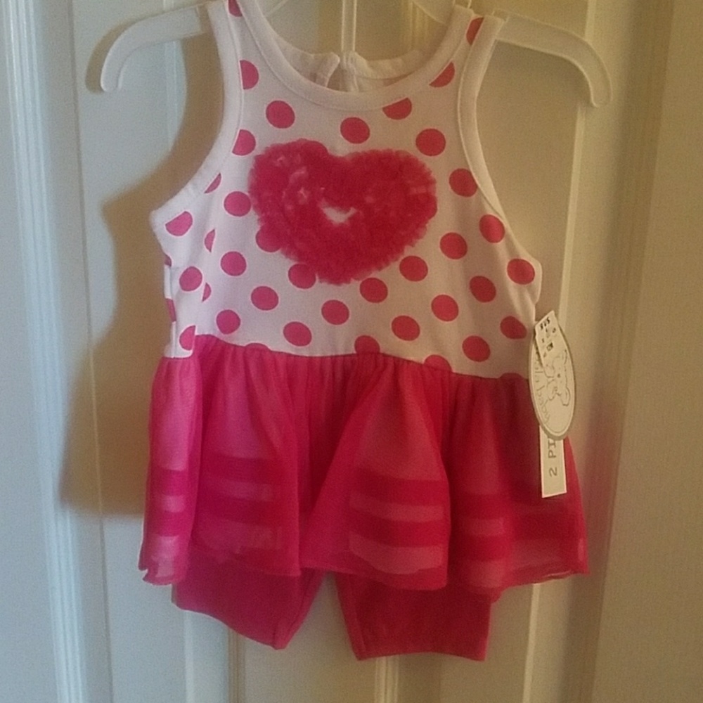 Pink and white outfit