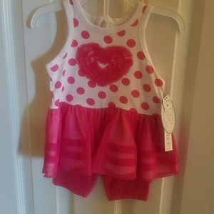 Pink and white outfit