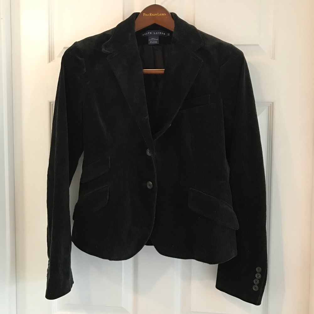 Black (Stretch!) Corduroy Blazer