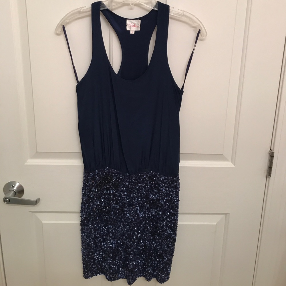 Parker Cluster silk/sequin dress