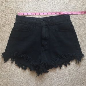 SOLD 🚫 High Waisted Cutoff Denim Shorts by UNIF