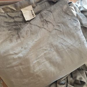Set of 2 Velour Silver Curtains! DKNY