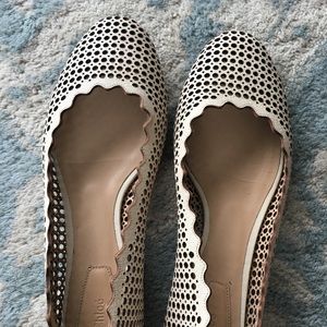 Chloe size 37.5/7.5 perforated flats