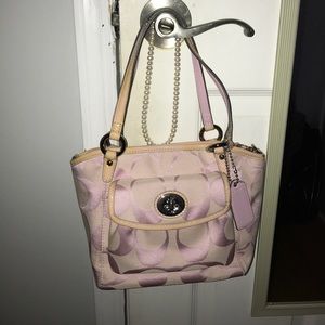 Pink coach handbag