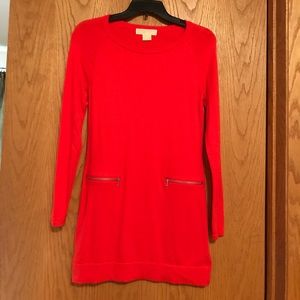 Red Michael Kors tunic sweater