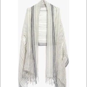 Madewell gauze stripe cape scarf