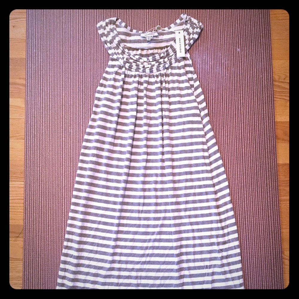 Taupe and cream Max Studio Dress