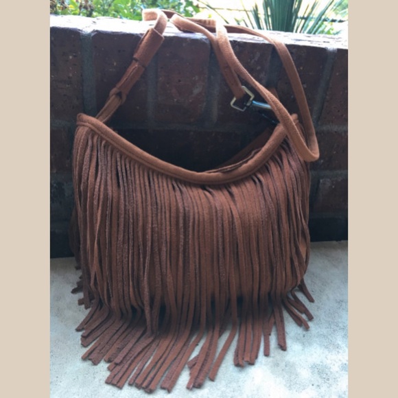 🆕🌸Boho Suede Fringe Crossbody Saddle Bag - Picture 5 of 5