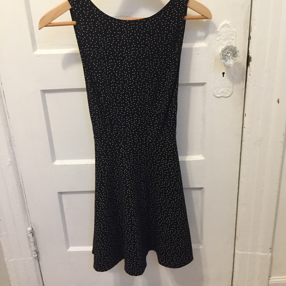 American Apparel Polka Dot Ponte Skater Dress