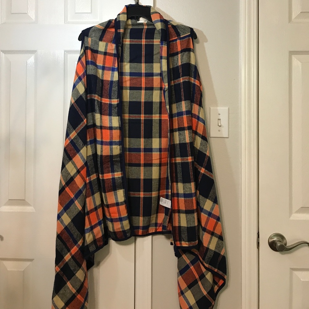 Flannel long vest
