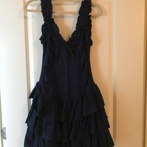 Betsey Johnson Ruffle Dress (Royal Blue)