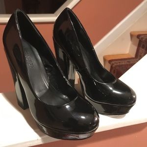 Black Chunky Heels