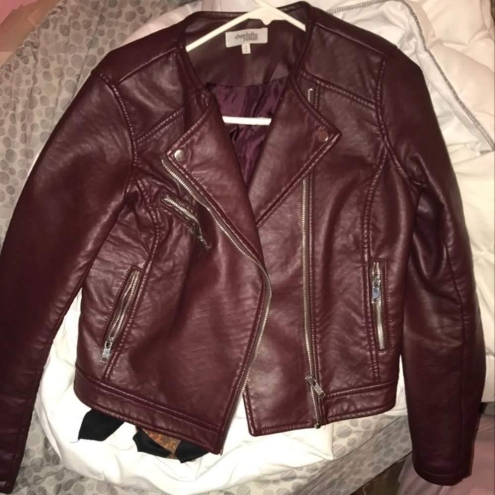 Faux leather jacket !