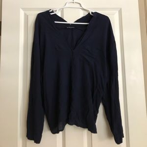 SOLD Brandy Melville Button Down Navy Blue Blouse