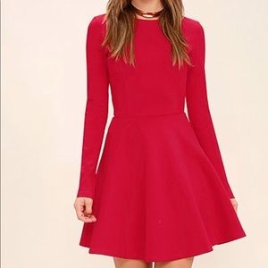 NEVER WORN Still in packaging Lulus red dress