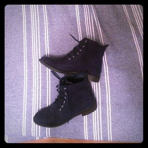 Navy Suede Hiking Boot