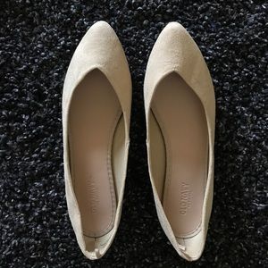 Tan Pointy Ballet Flats
