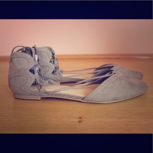 Just Fab Suede Lace up Sandals